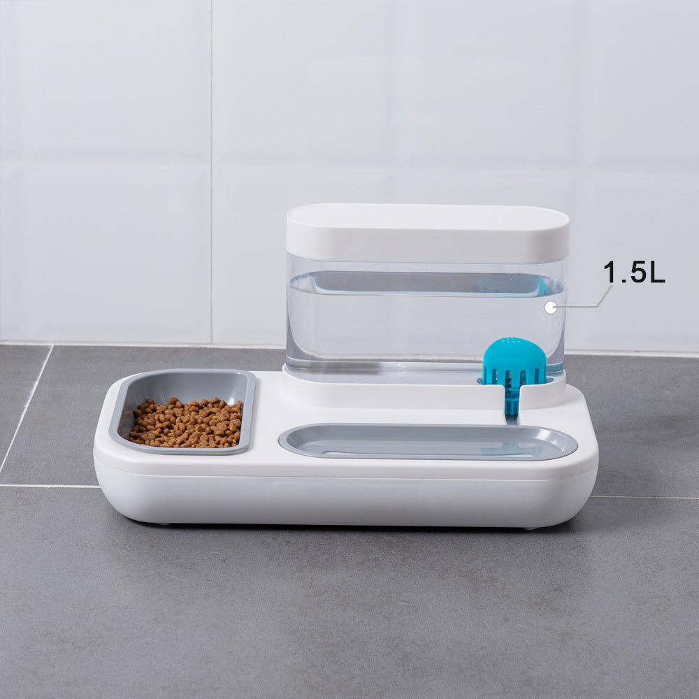 Fontaine Double Bol pour Animaux – Fontaine à Eau Automatique 1,5 L (Chats et Chiens)