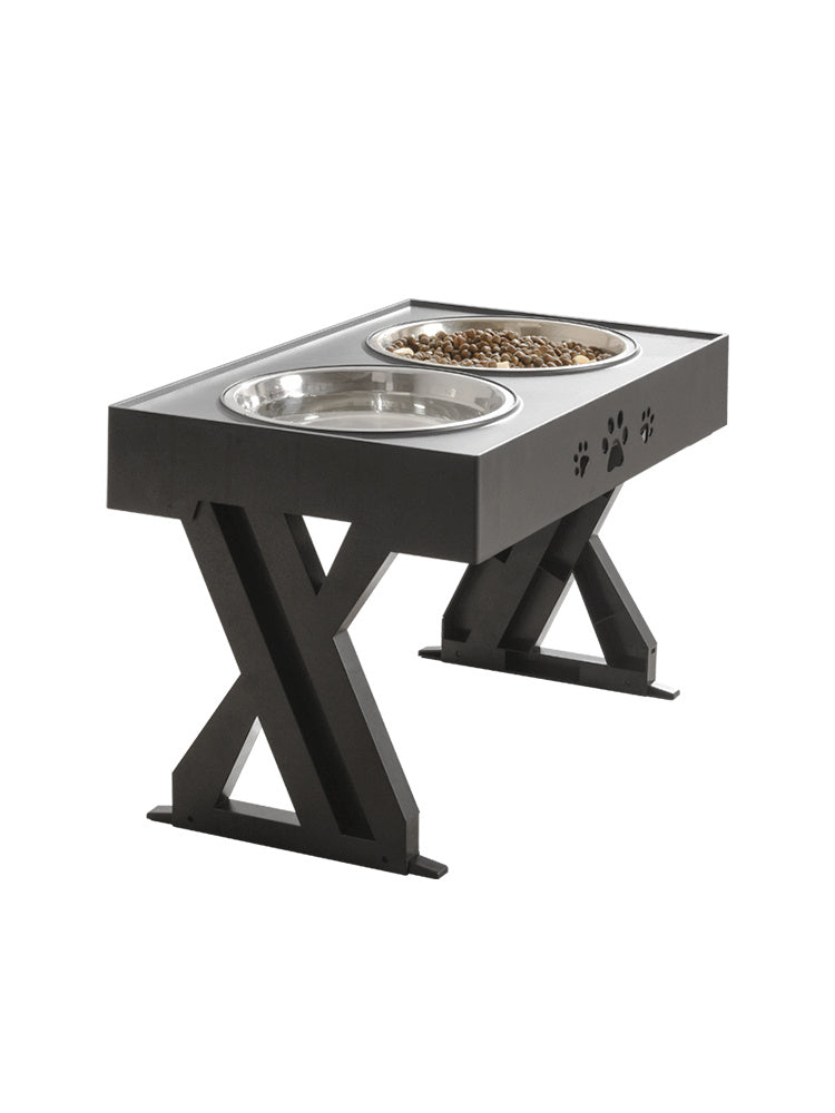 Bol Double pour Chiens – Acier Inoxydable, Hauteur Réglable et Pliable